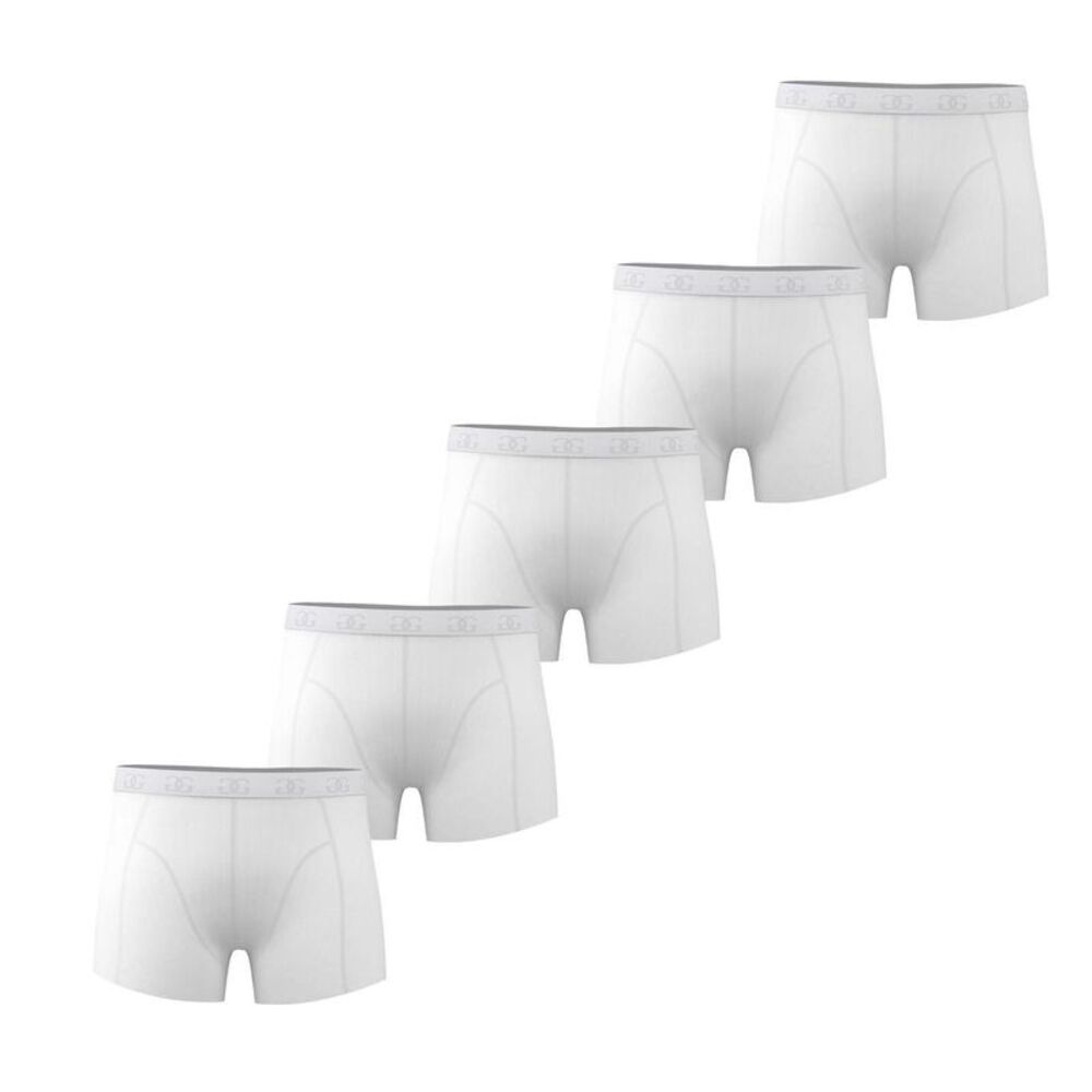 Giorgio Mens Cotton Blend Boxer Shorts (Pack of 5) / White